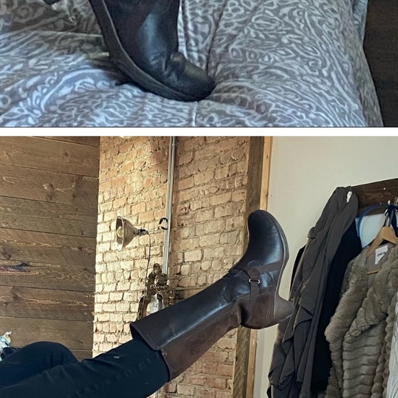 ClosetCLOSING! ALL BUNDLES NEGOTIABLE! LEATHER waterproof WEDGE BOOTS leather - Picture 11 of 12